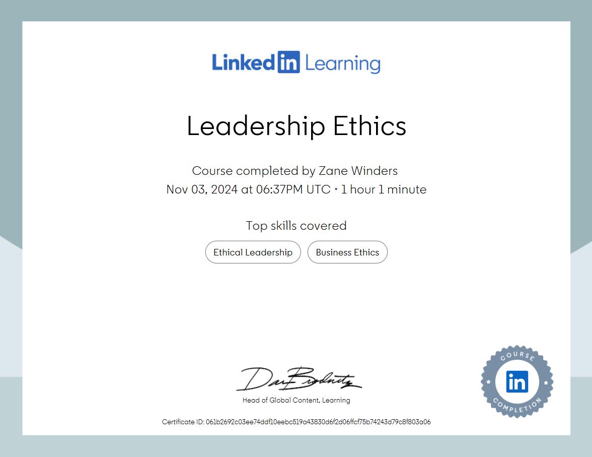 Leadership Ethics