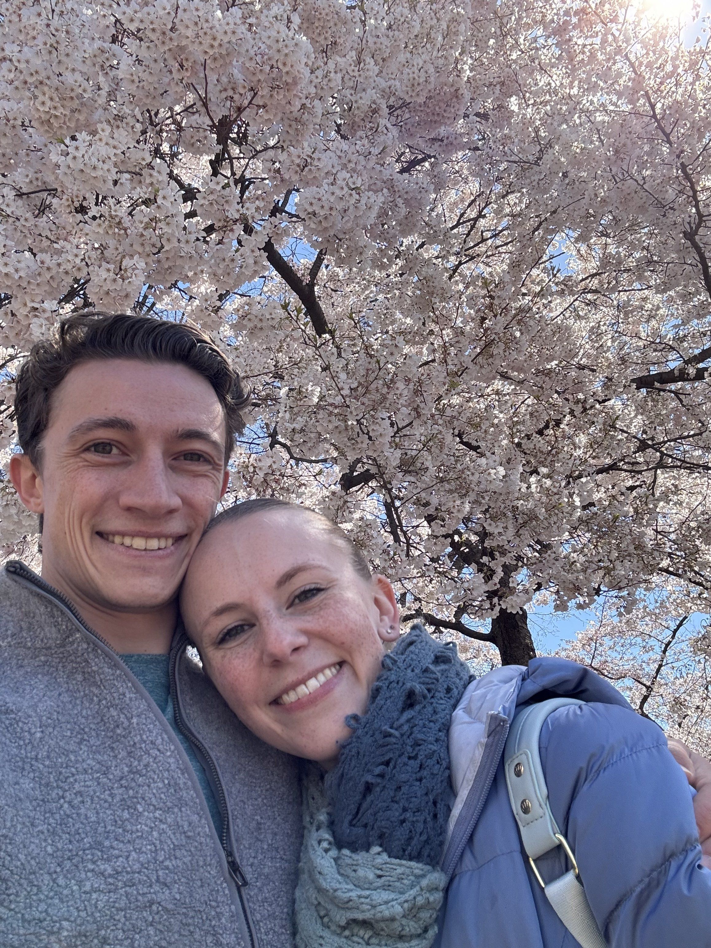 Zane and Kaileah at the Cherry Blossom Festival
